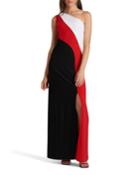One Shoulder Color Block