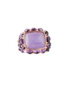 18k Amethyst & Lavender Jade Ring
