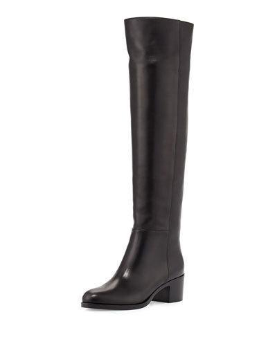 Vip Leather Over-the-knee Boot, Black
