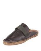 Leather Espadrille With