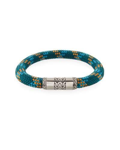 Men's Classic Chain Slim Cord Bracelet, Green