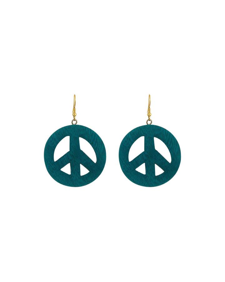 Peace Sign Drop Earrings