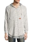 Fissure Double-layer Burnout Hoodie, Gray