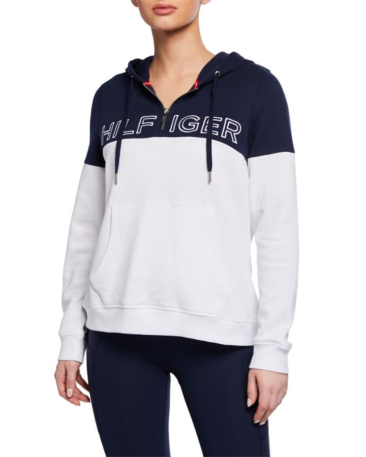 Logo Colorblocked Fleece Hoodie