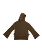Skylar Relaxed Fleece Hoodie W/ Side Ties,