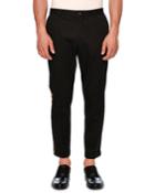 Leopard-stripe Chino Tuxedo Pants