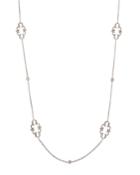 18k White Gold Arabesque Diamond Station Necklace,