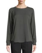 Rib-trimmed Long-sleeve