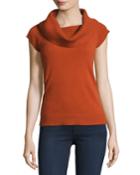 Aflina Cowl-neck Cashmere Sweater, Orange