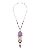 Agate & Crystal Pendant Necklace