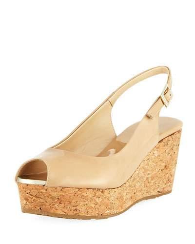 Praise Patent Slingback Wedge