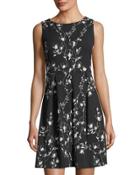 Floral-print Scuba Fit & Flare Dress