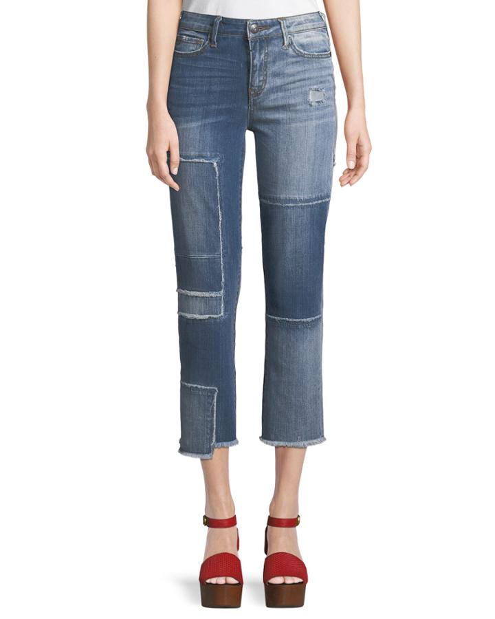 Stovepipe Deconstructed Patchwork Jeans