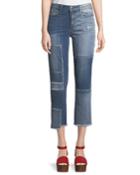 Stovepipe Deconstructed Patchwork Jeans