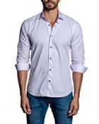 Striped Sport Shirt, White/pink