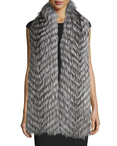 Silver Fox Fur Feathered Boa