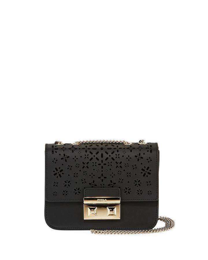 Bella Mini Perforated Leather Crossbody Bag