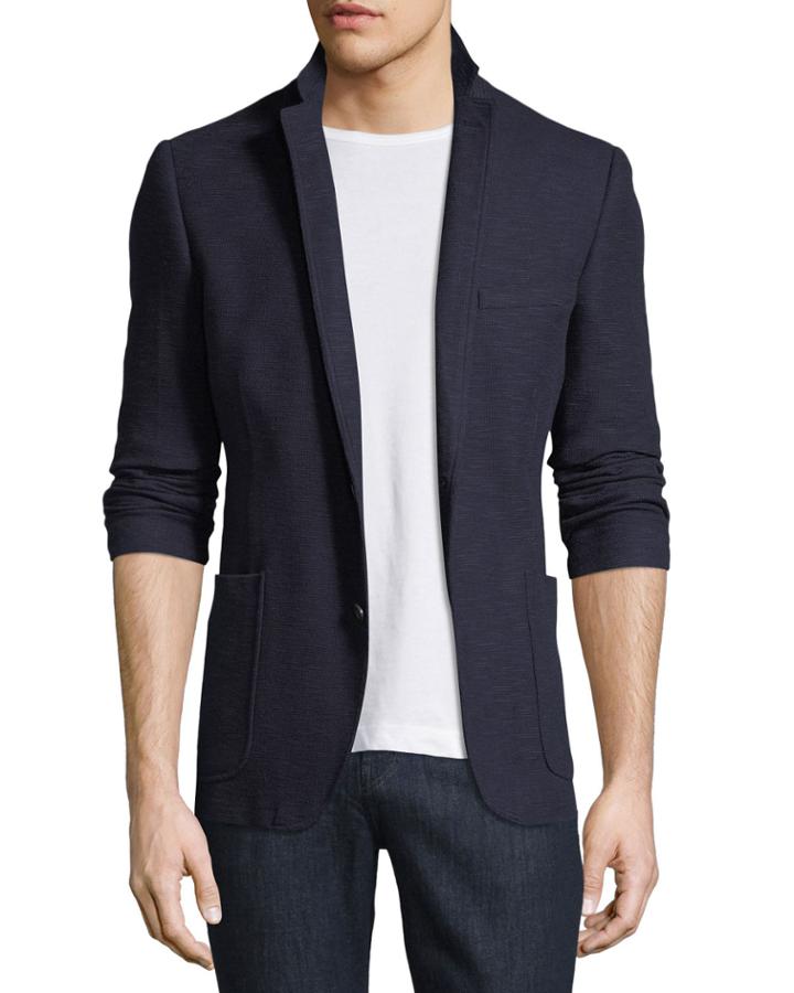 Men's Burnley Slub-knit Blazer Jacket