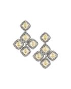 Classic Chain Multi-cushion Drop Earrings, Two-tone