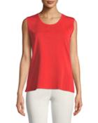 Petite Scoop-neck Wrinkle-resistant Knit Tank Top