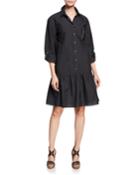 Monili Trim Drop-waist Crinkle Cotton