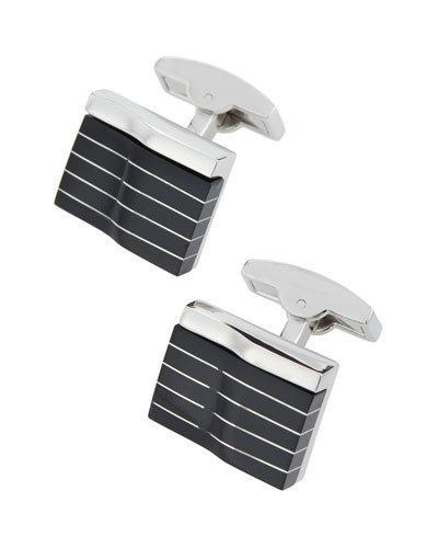 Rectangular Ridged Onyx Cuff