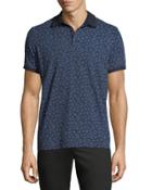Leaf-print Short-sleeve Polo