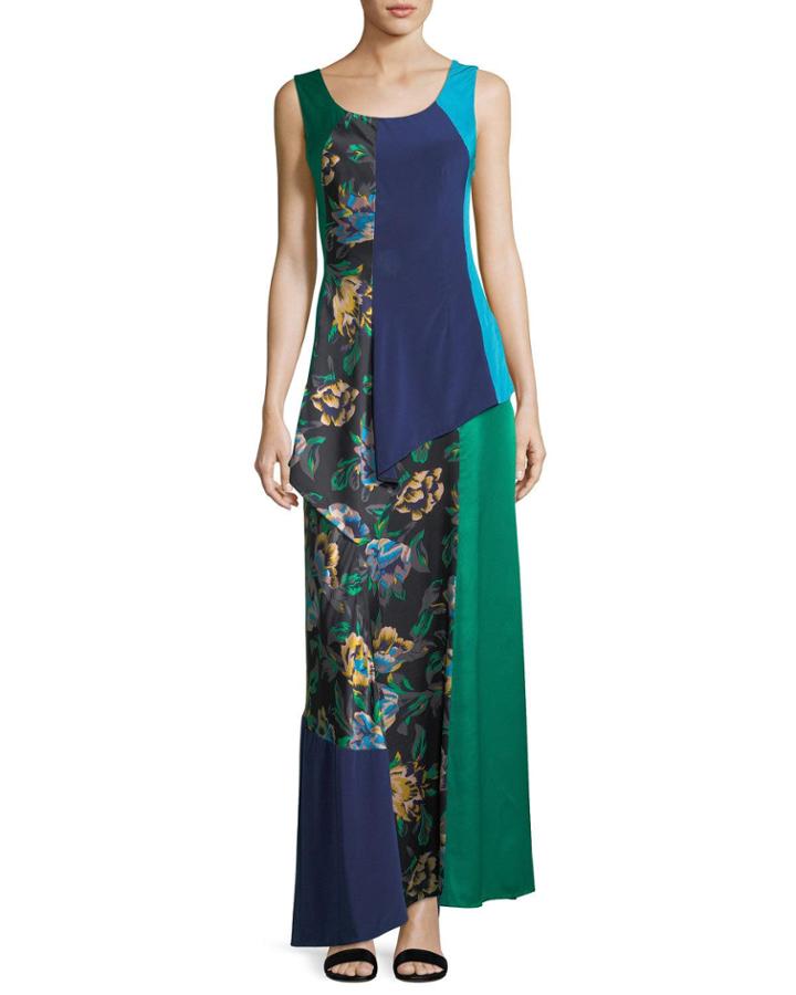 Sleeveless Scoop-neck 2-layer A-line Dress