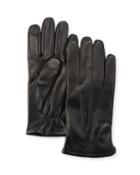 Three-point-stitch Leather Tech Gloves