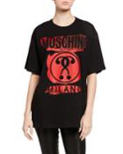 Unisex Logo Screen Print T-shirt, Black