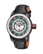 Men's Automatic-self-wind Lucky 7 Black Leather
