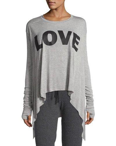 Love Parachute Pullover Top, Gray