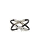 Crisscross Multi-diamond Ring, Black,
