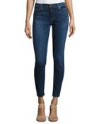 Krista Ankle Skinny Jeans, Dark Blue