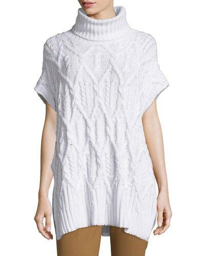 Boseley C Auroral Cable-knit Short-sleeve