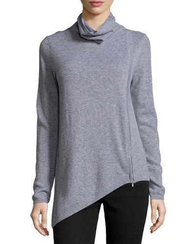 Cashmere Asymmetric Turtleneck