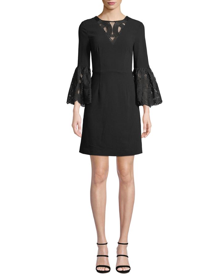Luciana Lace Bell-sleeve Dress