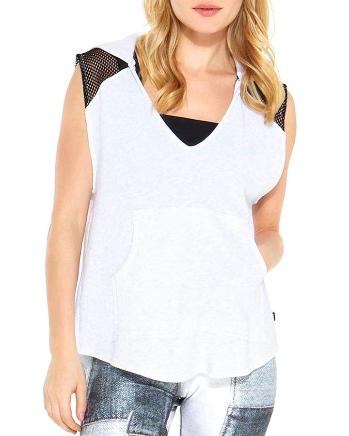 Ash Fishnet French Terry Hooded Vest