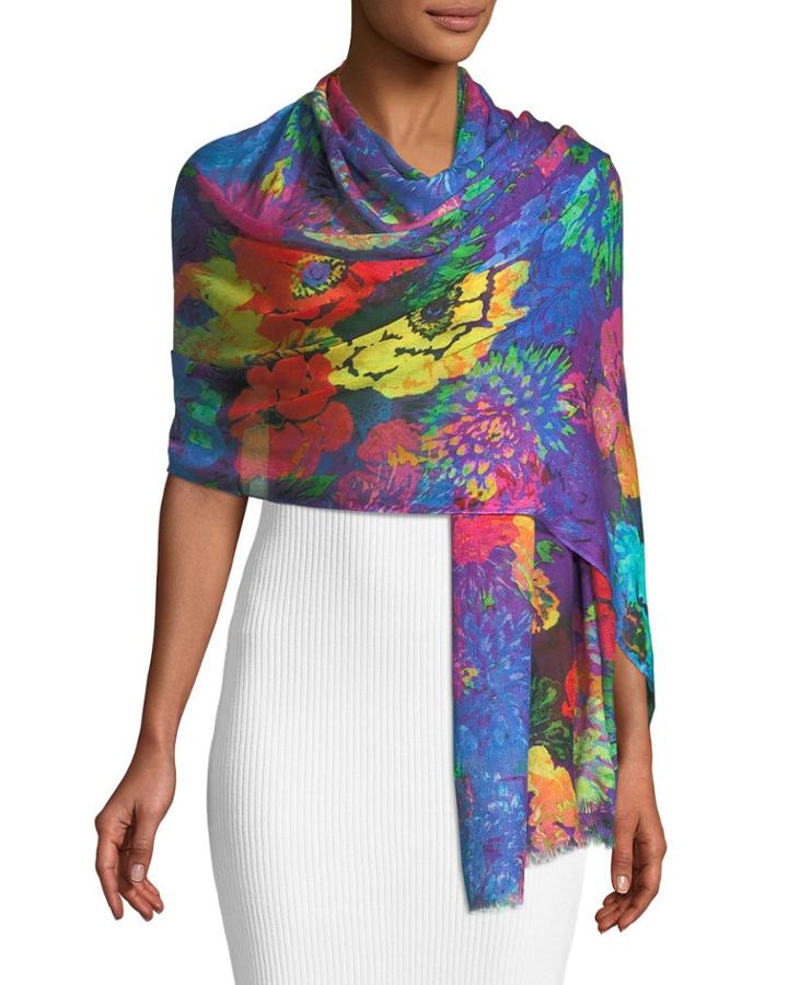 Multicolor Summer Floral Fringe
