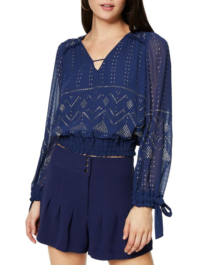 Leeor Embellished Long-sleeve Top