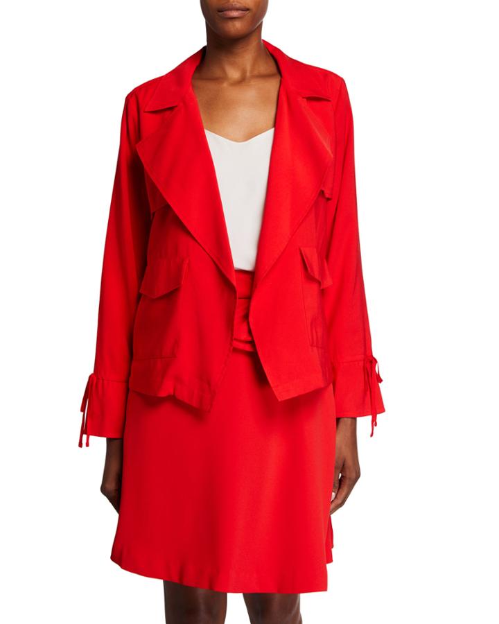 Open-front Short Trench Jacket