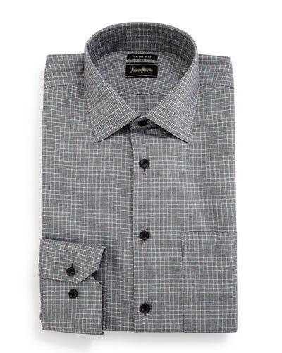 Trim-fit Non-iron Check Pattern Dress