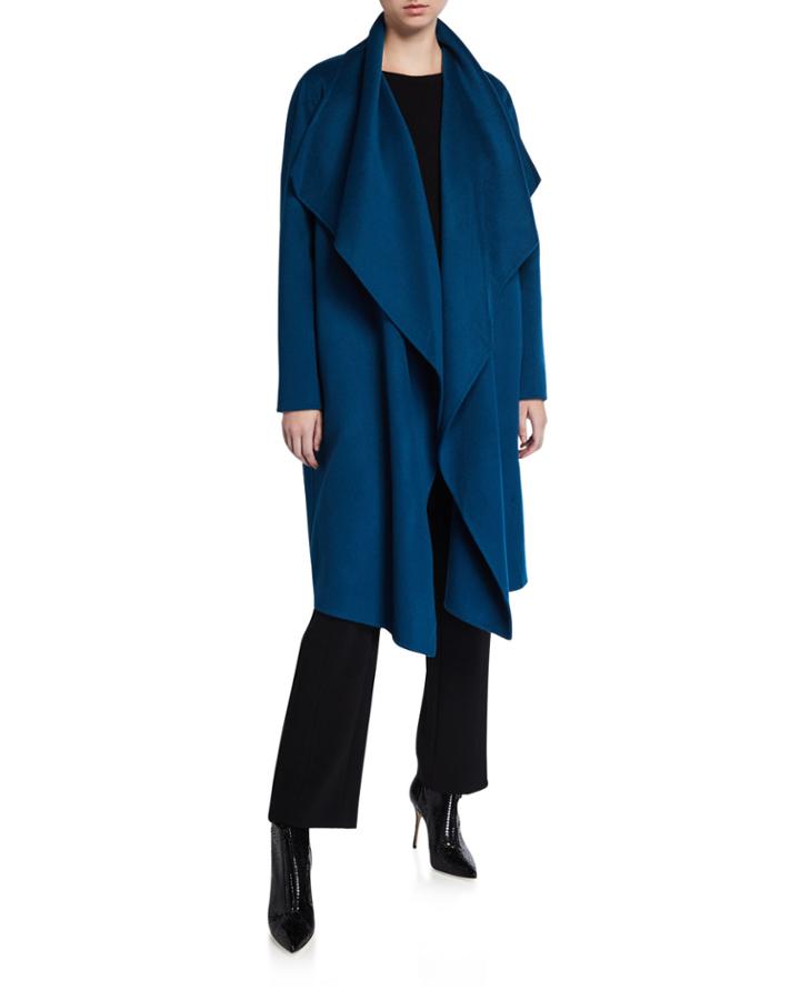 Monico Draped Cashmere Coat