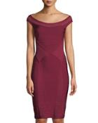 Off-the-shoulder Fitted Bandage Dress