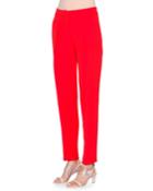 Slim-leg Silk-cady Pants,