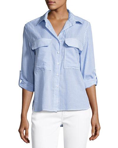 Bls Stripe Btn Down Bls