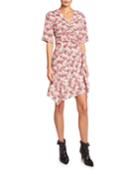 Arodie Short-sleeve Abstract-print Dress