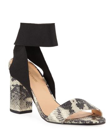 Gabrielle Snake-print Leather
