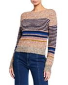 Striped Wool-blend Crewneck