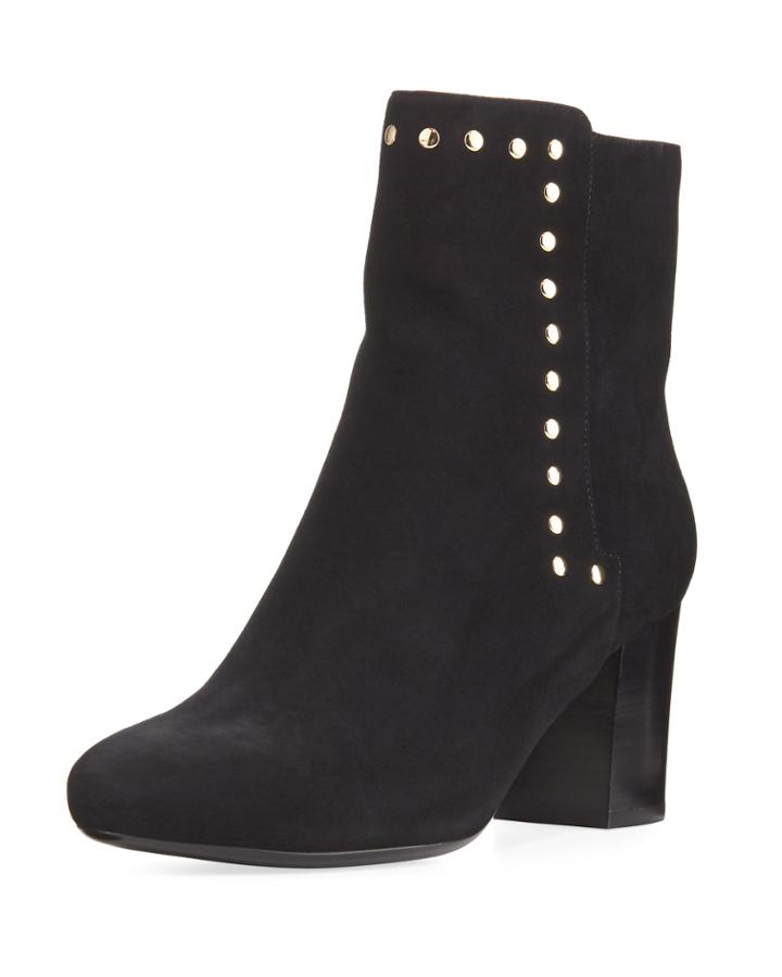 Jaimi Suede Studded Ankle Booties